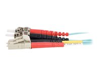 C2G LC-ST 10Gb 50/125 OM3 Duplex Multimode PVC Fiber Optic Cable (LSZH) - Câble réseau - ST multi-mode (M) pour LC multi-mode (M) - 20 m - fibre optique - duplex - 50 / 125 microns - OM3 - sans halogène - turquoise 85547