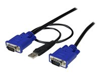 StarTech.com Câble pour Switch KVM VGA avec USB 2 en 1 - 3m - Câble vidéo / USB - USB, HD-15 (VGA) (M) pour HD-15 (VGA) (M) - 3.05 m - noir - pour P/N: CAB831HDU, RACKCONS1908, SV1631DUSBUK, SV565DUTPU, SV565UTPUL, SV831DUSBUK SVECONUS10
