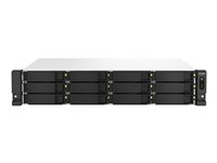 QNAP TS-1264U-RP - Serveur NAS - 12 Baies - rack-montable - SATA 6Gb/s - RAID RAID 0, 1, 5, 6, 10, 50, JBOD, 60 - RAM 8 Go - 2.5 Gigabit Ethernet - iSCSI support - 2U TS-1264U-RP-8G