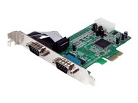 StarTech.com Carte PCI Express avec 2 ports série RS232 - Adaptateur PCIe à 2 ports DB9 avec UART 16550 (PEX2S553) - Adaptateur série - PCIe profil bas - RS-232 x 2 - pour P/N: BNDTB10GI, BNDTB210GSFP, BNDTB310GNDP, BNDTB410GSFP, BNDTB4M2E1, BNDTBUSB3142 PEX2S553