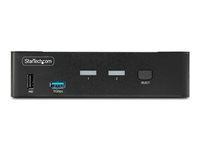 StarTech.com 2-Port DisplayPort KVM Switch, 8K 60Hz / 4K 144Hz, Single Display, DP 1.4, 2x USB 3.0 Ports, 4x USB 2.0 HID Ports, Push-Button & Hotkey Switching, TAA Compliant - OS Independent, Metal Housing (D86A2-2-PORT-8K-KVM) - Commutateur écran-clavier-souris/audio/USB - 2 x KVM / audio / USB - 1 utilisateur local - de bureau - Conformité TAA D86A2-2-PORT-8K-KVM