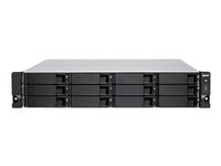 QNAP TS-1283XU-RP - Serveur NAS - 12 Baies - rack-montable - SATA 6Gb/s - RAID RAID 0, 1, 5, 6, 10, 50, JBOD, 60 - RAM 8 Go - Gigabit Ethernet / 10Gbps SFP+ - iSCSI support - 2U TS-1283XU-RP-E2124-8G