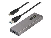 StarTech.com USB-C 10Gbps to M.2 NVMe or M.2 SATA SSD Enclosure, Tool-free M.2 PCIe/SATA NGFF SSD Enclosure, Portable Aluminum Case, USB Type-C & USB-A Host Cables, For 2230/2242/2260/2280 - Works w/ Thunderbolt 3 (M2-USB-C-NVME-SATA) - Boitier externe - M.2 - M.2 Card (PCIe NVMe & SATA) - USB-C 3.2 (Gen 2) - gris sidéral M2-USB-C-NVME-SATA