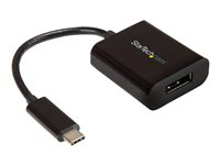 StarTech.com USB C to DisplayPort Adapter 4K 60Hz - USB Type-C to DP 1.4 Monitor Video Converter (DP Alt Mode) - Thunderbolt 3 Compatible - Adaptateur DisplayPort - 24 pin USB-C (M) pour DisplayPort (F) - Thunderbolt 3 / DisplayPort 1.4 - 14 cm - support 8K30Hz (7680 x 4320), support pour 4K60Hz - noir - pour P/N: BNDTB10GI, BNDTB210GSFP, BNDTB410GSFP, BNDTB4M2E1, BNDTBUSB3142, TB4CDOCK CDP2DP