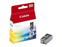 Canon CLI-36 Color - 12 ml - couleur (cyan, magenta, jaune, noir) - original - cartouche d'encre - pour PIXMA iP100, iP100wb, iP110, mini260, mini320, TR150 1511B001