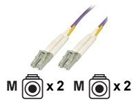 MCL - Câble réseau - LC multi-mode (M) pour LC multi-mode (M) - 2 m - fibre optique - 50 / 125 microns - OM3 FJOM3/LCLC-2M