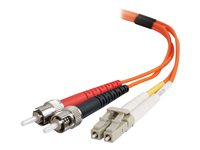 C2G LC-ST 50/125 OM2 Duplex Multimode PVC Fiber Optic Cable (LSZH) - Câble réseau - ST multi-mode (M) pour LC multi-mode (M) - 10 m - fibre optique - duplex - 50 / 125 microns - OM2 - sans halogène - orange 85497