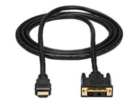 StarTech.com Câble HDMI vers DVI de 1,8 m, câble d'affichage DVI-D vers HDMI (1920 x 1200p), noir, adaptateur de câble HDMI mâle vers DVI-D mâle 19 broches, câble de moniteur numérique, M/M, lien unique - cordon DVI vers HDMI (HDMIDVIMM6) - Câble adaptateur - HDMI mâle pour DVI-D mâle - 1.83 m - noir - pour P/N: DK31C3HDPD, DK31C3HDPDUE, MDP2HDEC, ST121HD20FXA, VID2HDCON2, VS424HD4K60 HDMIDVIMM6