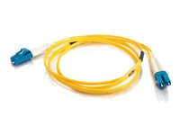 C2G LC-LC 9/125 OS1 Duplex Singlemode PVC Fiber Optic Cable (LSZH) - Cordon de raccordement - mode unique LC (M) pour mode unique LC (M) - 15 m - fibre optique - 9 / 125 micromètres - OS1 - sans halogène - jaune 85610