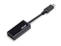 Acer - Adaptateur vidéo externe - USB-C - VGA - noir - pour Chromebook 51X; ConceptD 3 Ezel; Extensa 15; Swift 3 Pro Series; TravelMate Spin B3 NP.CAB1A.011