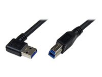 StarTech.com Câble USB 3.0 SuperSpeed A vers B coudé à angle droit de 90° 1 m - Câble USB 3.0 AB - M/M - 1x USB A (M) 1x USB B (M) Noir 1m - Câble USB - USB Type B (M) pour USB type A (M) - USB 3.0 - 1 m - moulé, connecteur à angle droit - noir - pour P/N: HB30A4AIB, HB30C4AIB, HB31C4AB, S351BMU33ET, S351BMU33ETG, S352BU313R, SDOCK2U313R USB3SAB1MRA
