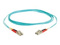 C2G LC-LC 10Gb 50/125 OM3 Duplex Multimode PVC Fiber Optic Cable (LSZH) - Câble réseau - LC multi-mode (M) pour LC multi-mode (M) - 2 m - fibre optique - duplex - 50 / 125 microns - OM3 - sans halogène - turquoise 85550