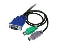 StarTech.com Câble pour Switch KVM VGA avec PS/2 3 en 1 - 1.80m - Câble clavier / vidéo / souris (KVM) - PS/2, HD-15 (VGA) (M) pour HD-15 (VGA) (M) - 1.8 m - moulé - pour P/N: CABCONS1716I, RACKCONS1908, RACKCONS1916, SV1631DUSBGB, SV831DUSBA, SV831DUSBGB SVECON6