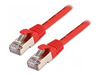 MCL - Câble réseau - RJ-45 (M) pour RJ-45 (M) - 15 m - 6 mm - SFTP - CAT 8.1 - sans halogène, sans crochet - rouge IC5M99A008SH15R