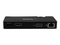 StarTech.com Mini station d’accueil / Mini-Dock USB 3.0 universelle pour PC portable - Réplicateur de ports HDMI ou VGA, GbE, USB 3.0 - Station d'accueil - USB - HDMI - 1GbE - pour P/N: ARMPIVOT, ARMPIVOTE, ARMPIVSTND, ARMSLIM, ARMUNONB USB3SMDOCKHV