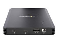 StarTech.com 4 Bay Thunderbolt 3 NVMe Enclosure, For M.2 NVMe Solid State Drives, 1x DisplayPort Video & 2x TB3 Downstream Ports, Up to 40Gbps, 72W Power Supply - 4 Bay M.2 SSD External Hard Drive Enclosure (M2E4BTB3) - Boitier externe - M.2 - M.2 NVMe Card / PCIe (NVMe) - Thunderbolt 3 - noir M2E4BTB3