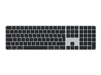 Apple Magic Keyboard with Touch ID and Numeric Keypad - Clavier - Bluetooth, USB-C - QWERTY - Anglais international - clés noires MMMR3Z/A