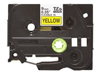 Brother TZe-FX621 - Noir sur jaune - Rouleau (0,9 cm x 8 m) 1 cassette(s) ruban flexible - pour Brother PT-D210, D600, H110; P-Touch PT-1005, D450, H110, P300; P-Touch Cube Pro PT-P910 TZEFX621