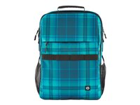 HP - Campus XL - sac à dos pour ordinateur portable - 16.1" - bleu plaid écossais 7J594AA