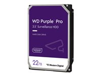WD Purple Pro WD221PURP - Disque dur - 22 To - surveillance, vidéo intelligente - interne - 3.5" - SATA 6Gb/s - 7200 tours/min - mémoire tampon : 512 Mo WD221PURP