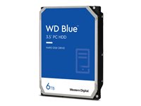 WD Blue WD60EZAX - Disque dur - 6 To - interne - 3.5" - SATA 6Gb/s - 5400 tours/min - mémoire tampon : 256 Mo WD60EZAX