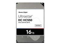 WD Ultrastar DC HC550 WUH721816ALE6L4 - Disque dur - 16 To - interne - 3.5" - SATA 6Gb/s - 7200 tours/min - mémoire tampon : 512 Mo 0F38462