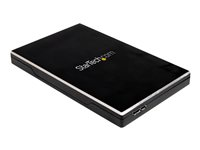 StarTech.com Boîtier USB 3.0 pour disque dur SATA de 2,5 pouces - Boîtier externe HDD / SSD 2,5" - Aluminium - Noir - Boitier externe - 2.5" - SATA 3Gb/s - USB 3.0 - noir SAT2510BU32