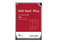 WD Red Plus WD60EFPX - Disque dur - 6 To - interne - 3.5" - SATA 6Gb/s - 5400 tours/min - mémoire tampon : 256 Mo WD60EFPX