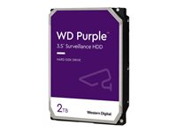 WD Purple Surveillance WD23PURZ - Disque dur - 2 To - interne - 3.5" - SATA 6Gb/s - mémoire tampon : 64 Mo WD23PURZ