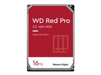 WD Red Pro WD161KFGX - Disque dur - 16 To - interne - 3.5" - SATA 6Gb/s - 7200 tours/min - mémoire tampon : 512 Mo WD161KFGX