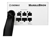 Enermax MarbleBron EMB850EWT-W - Alimentation électrique (interne) - ATX12V 2.3/ EPS12V - 80 PLUS Bronze - CA 100-240 V - 850 Watt - PFC active - blanc EMB850EWT-W
